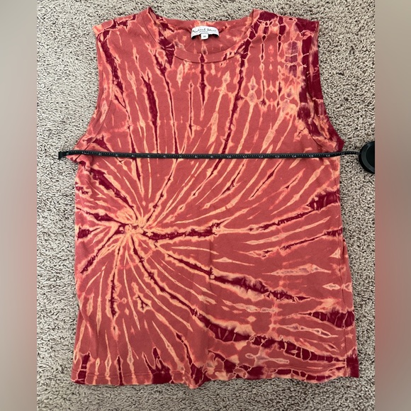 Michael Stars Iris Muscle Tank in Red Maroon Salmon Tie Dye Size XS - Picture 8 of 8